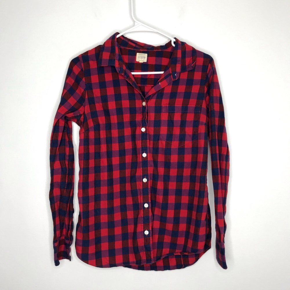 J. Crew Plaid The Perfect Button Down Shirt